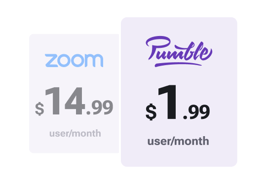 Pumble price starts from $1.99 