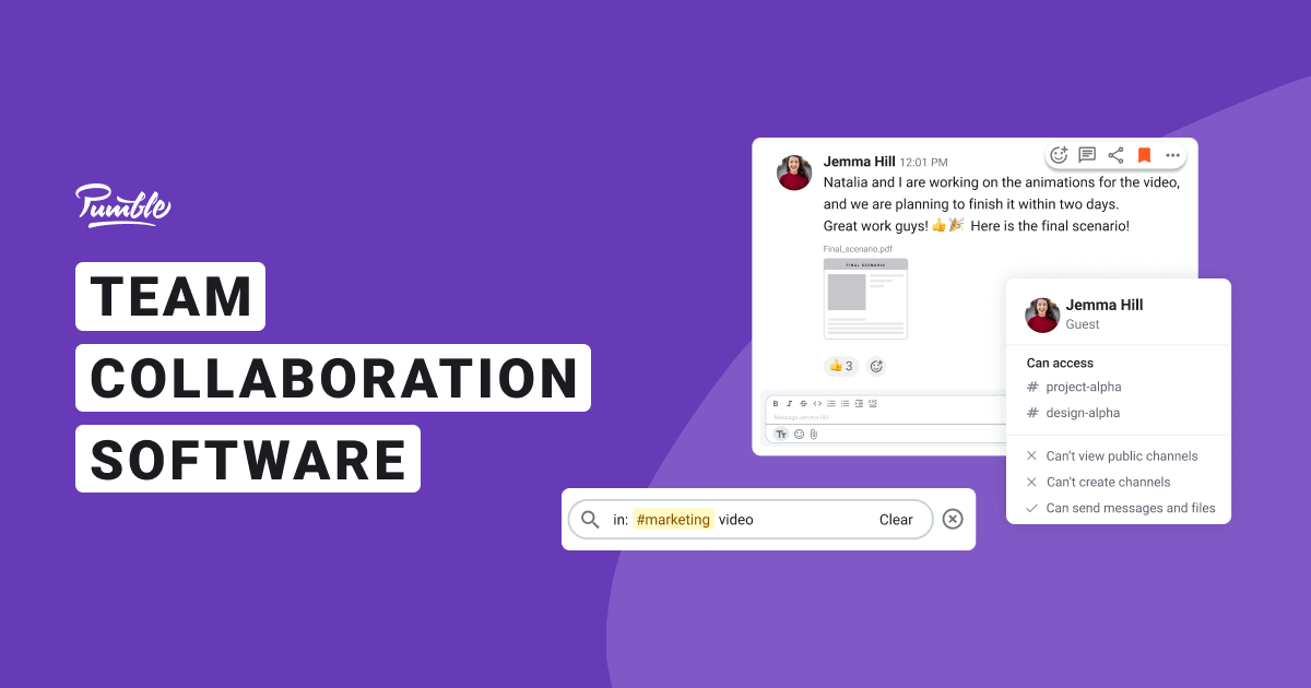 Team collaboration software Pumble™
