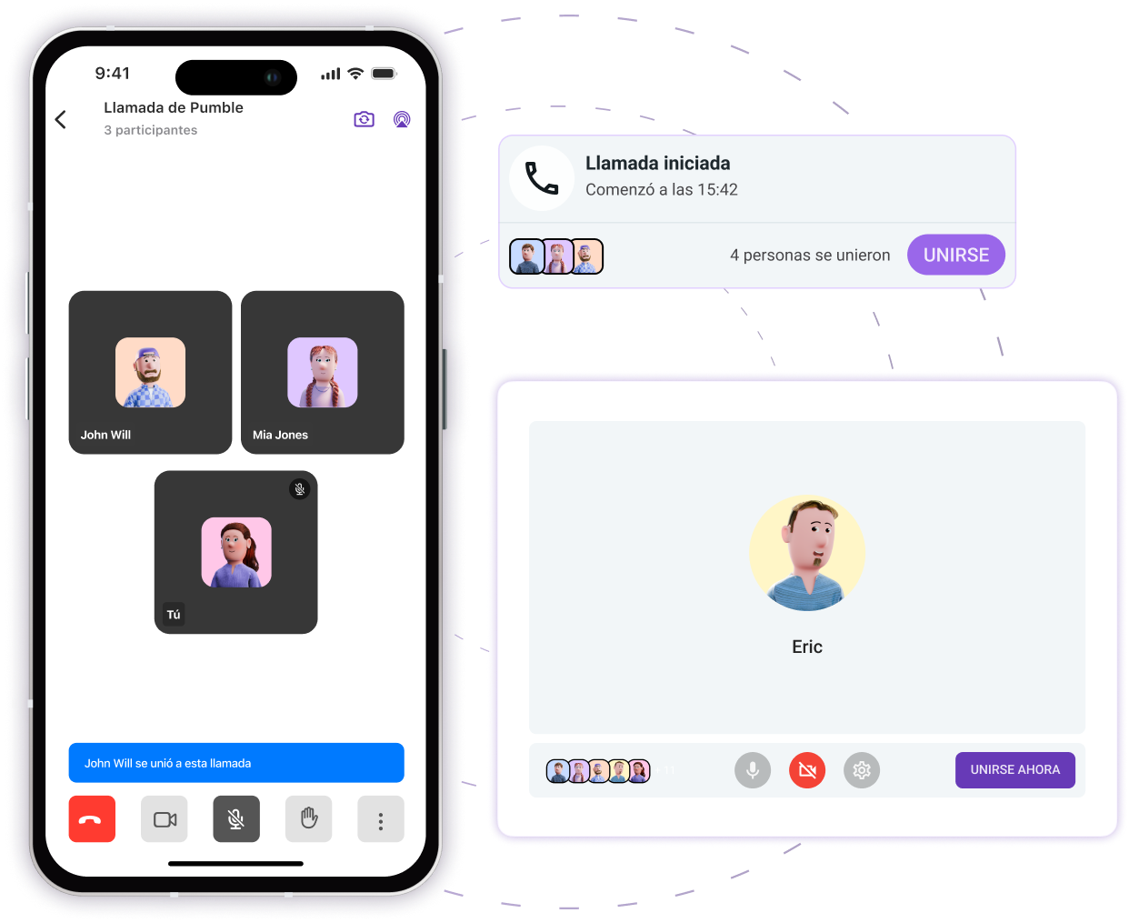 Llamadas de audio en Pumble