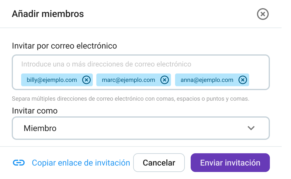Invitar a personas a Pumble