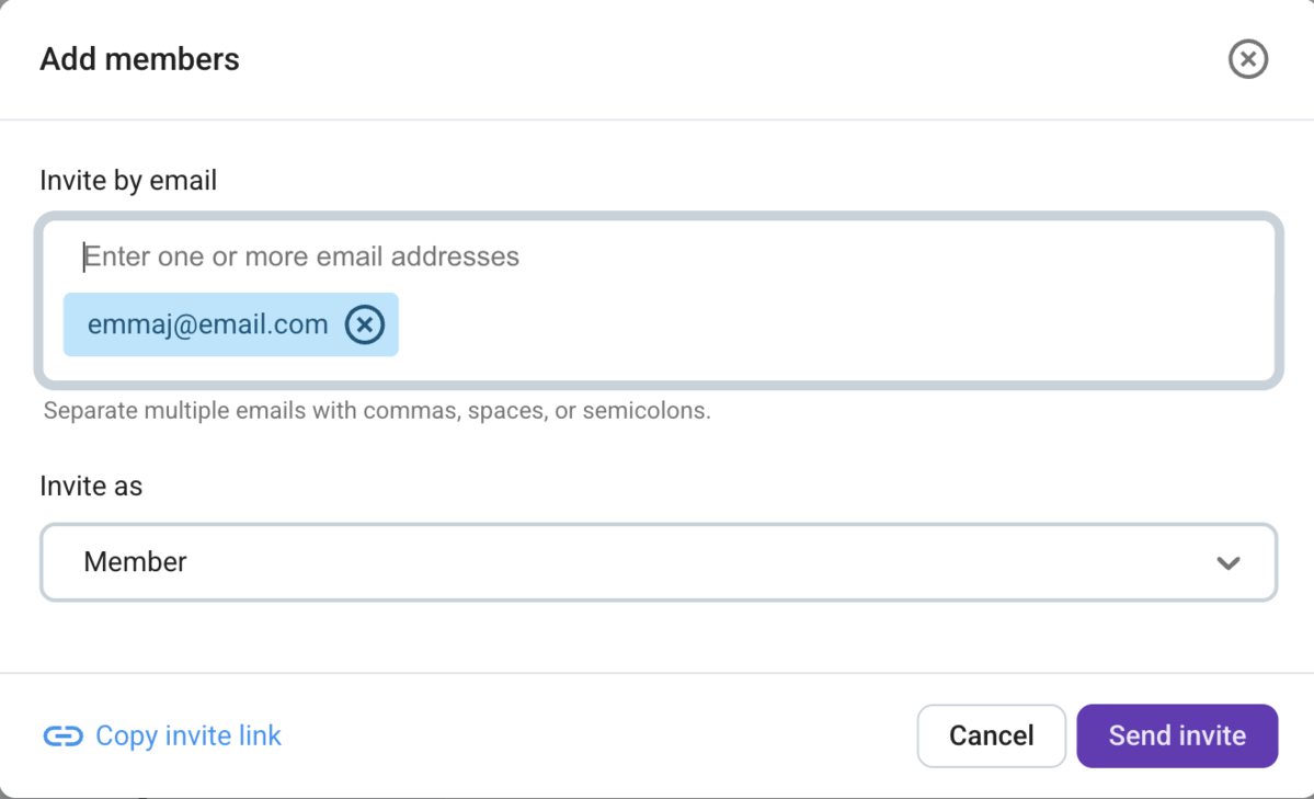 Inviting guests to Pumble