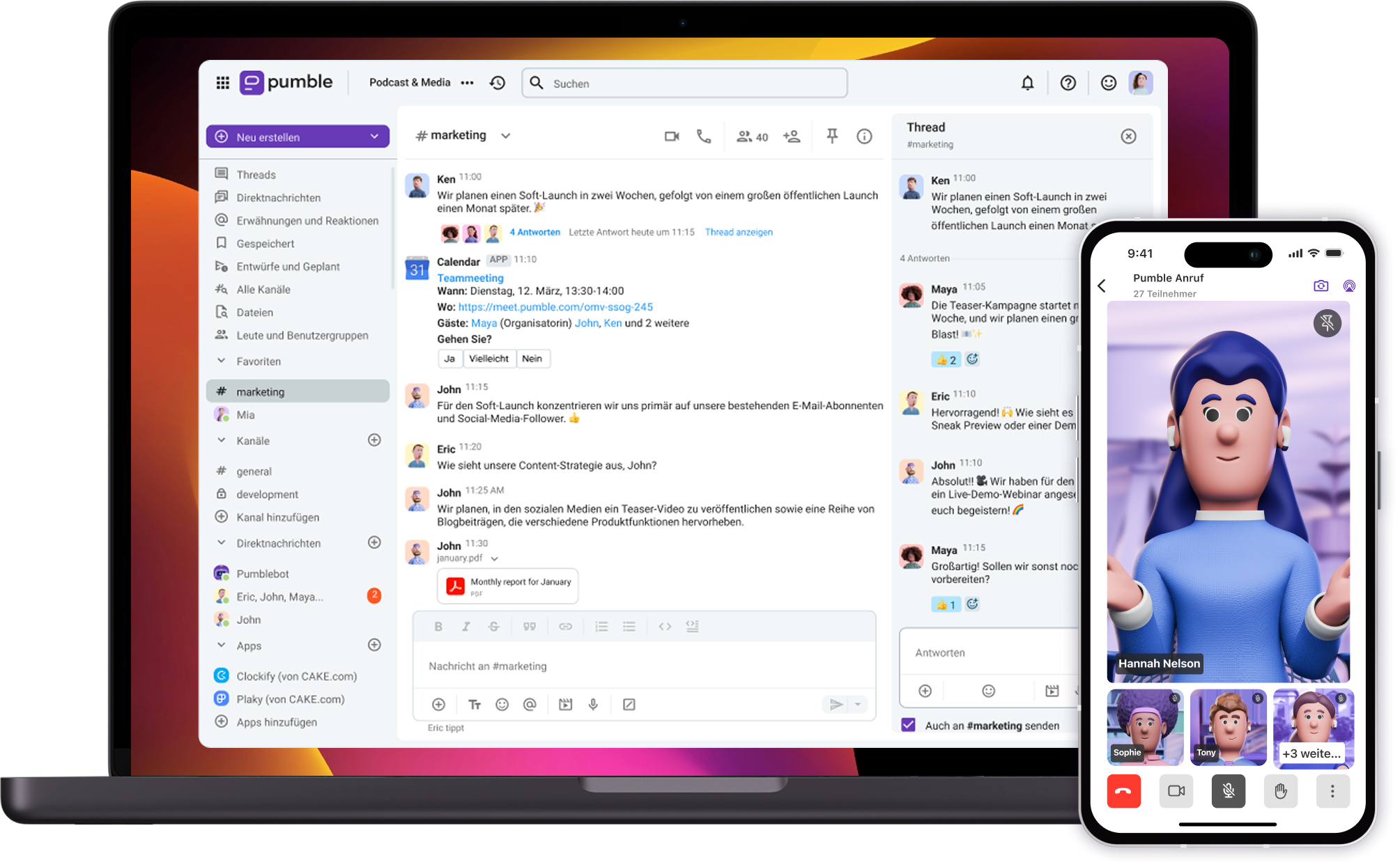 Pumble app across devices