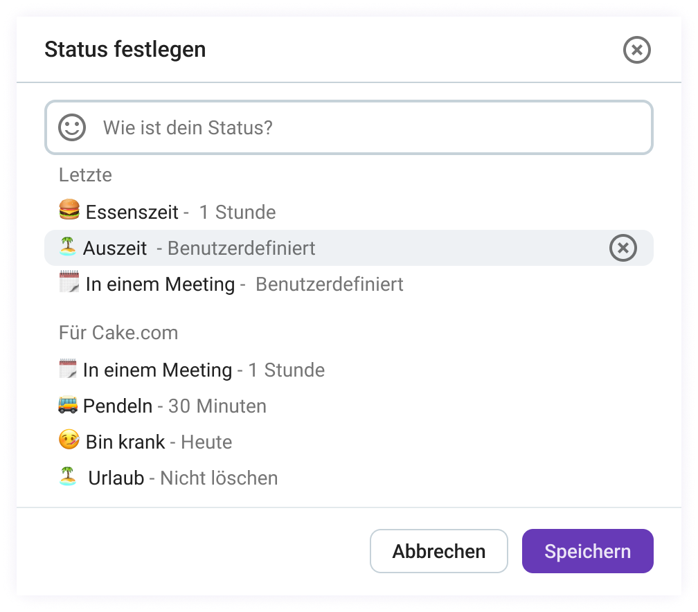 Setting your status in Pumble