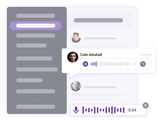 Share ideas with voice messages