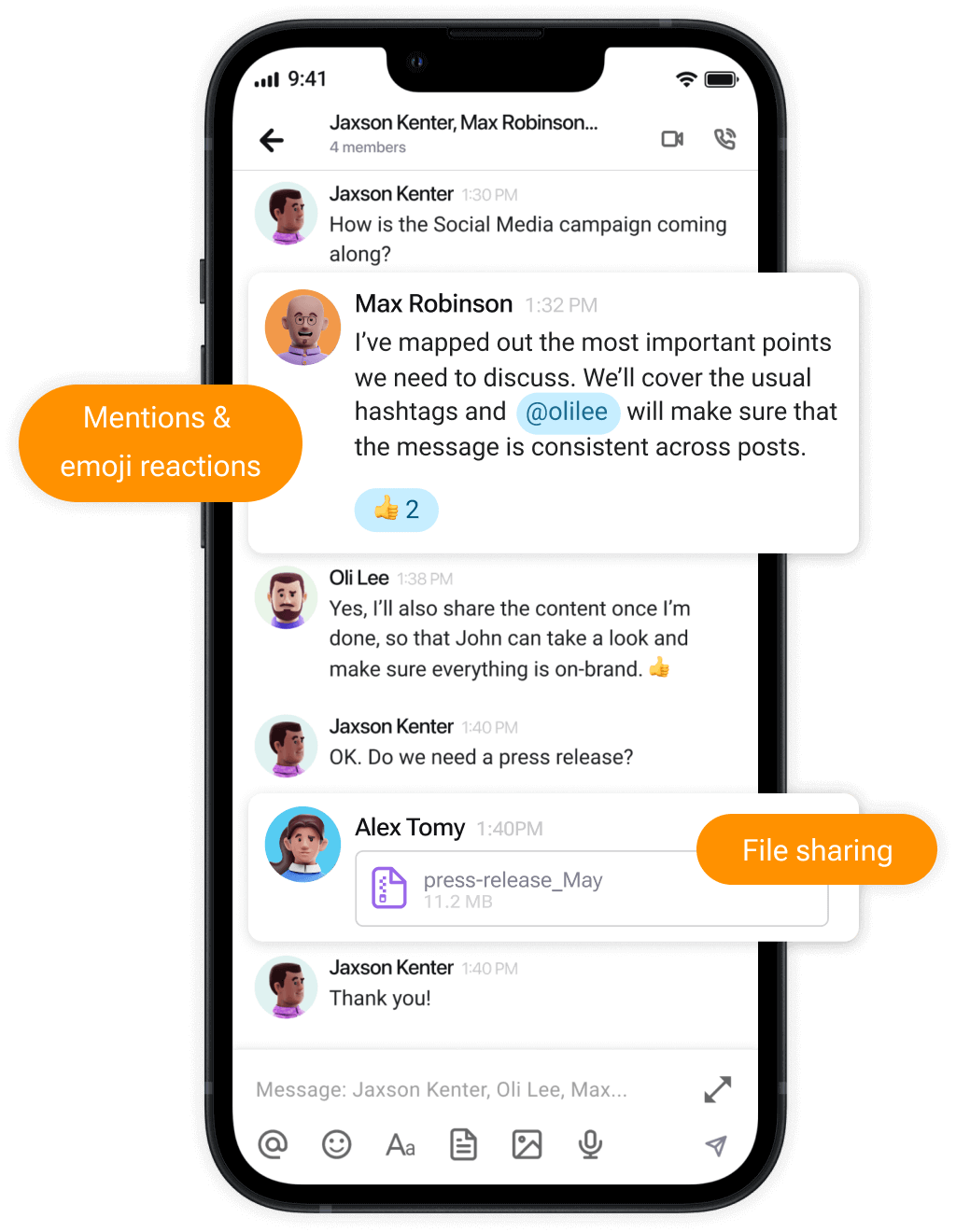 iOS messaging app Pumble™