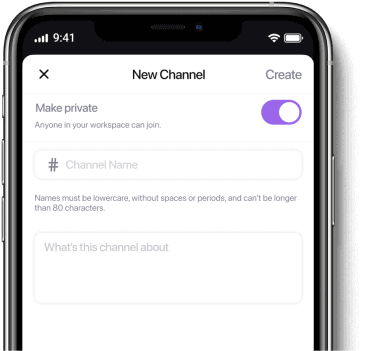 iOS chat app channels