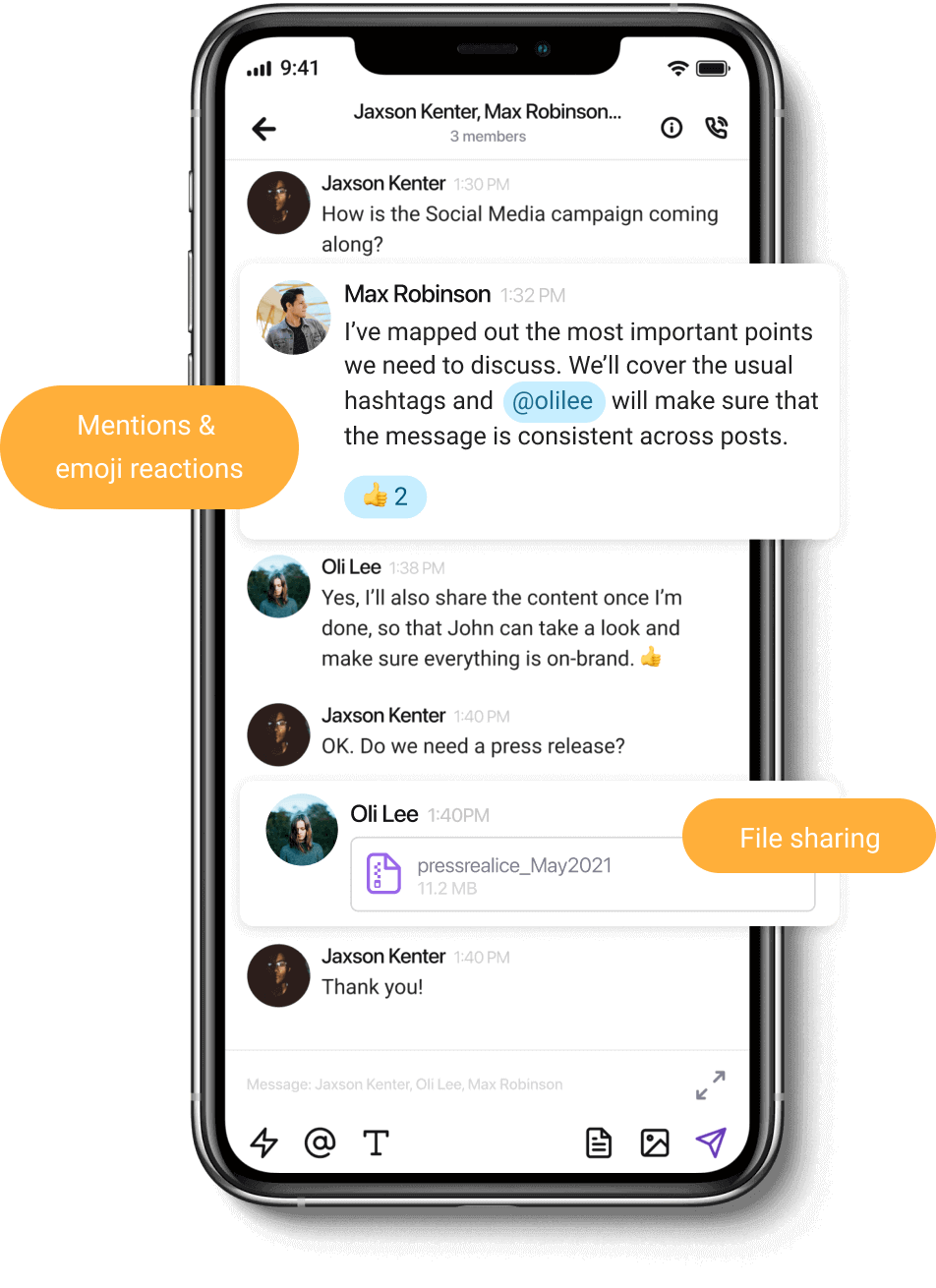 iOS chat app - Pumble™