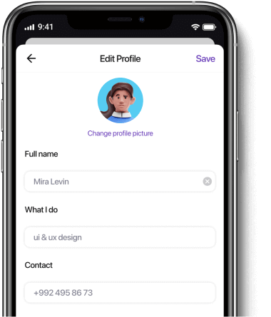 Configura perfil en la app de chat iOS