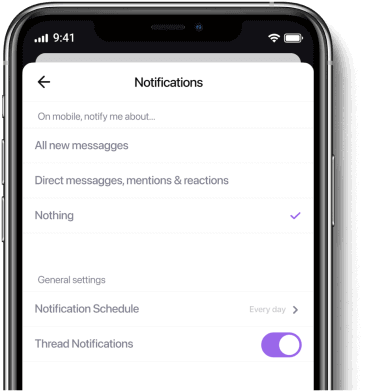 Set notifications on iOS chat app