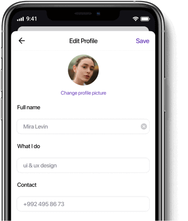 Set up profile on iOS chat app
