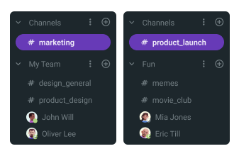 Customizable section