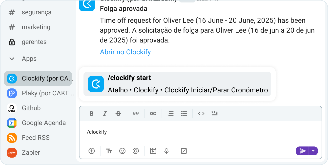 Receba notificações de folga e disponibilidade