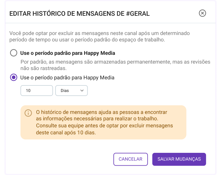 Retenção de dados