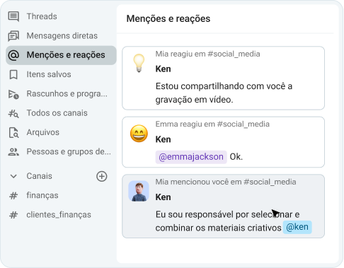 reaja com emojis