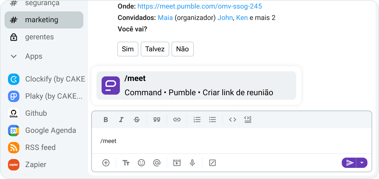 Crie um link de atalho