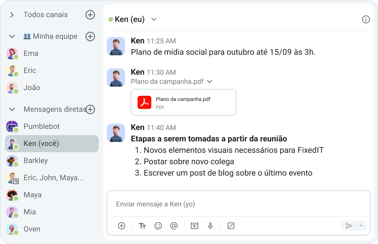 Faça anotações posteriormente