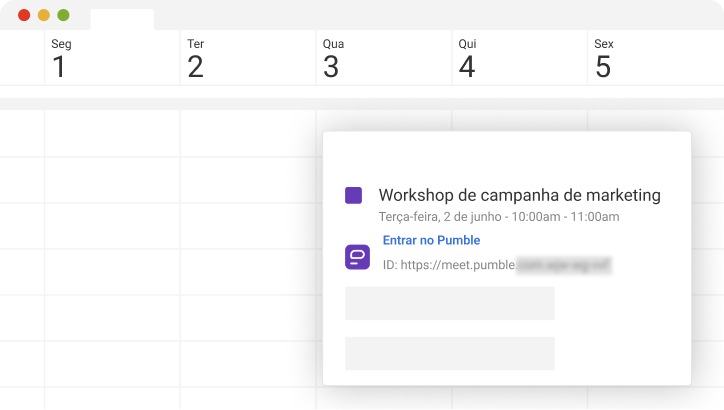 Reuniões pelo Calendário