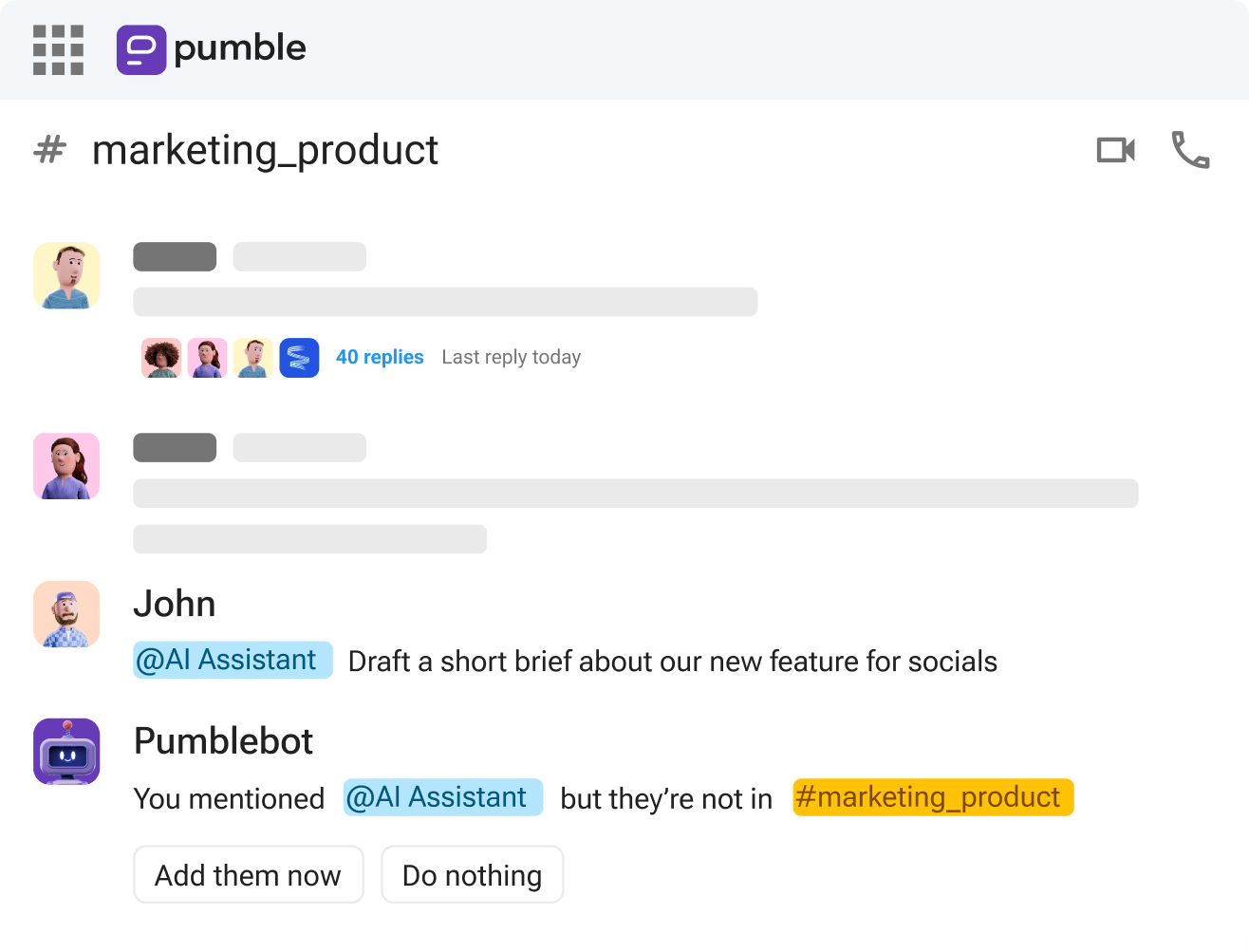 Invite AI Assistant to relevant channels
