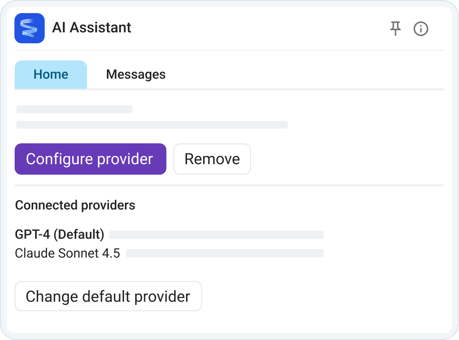 Select a default provider