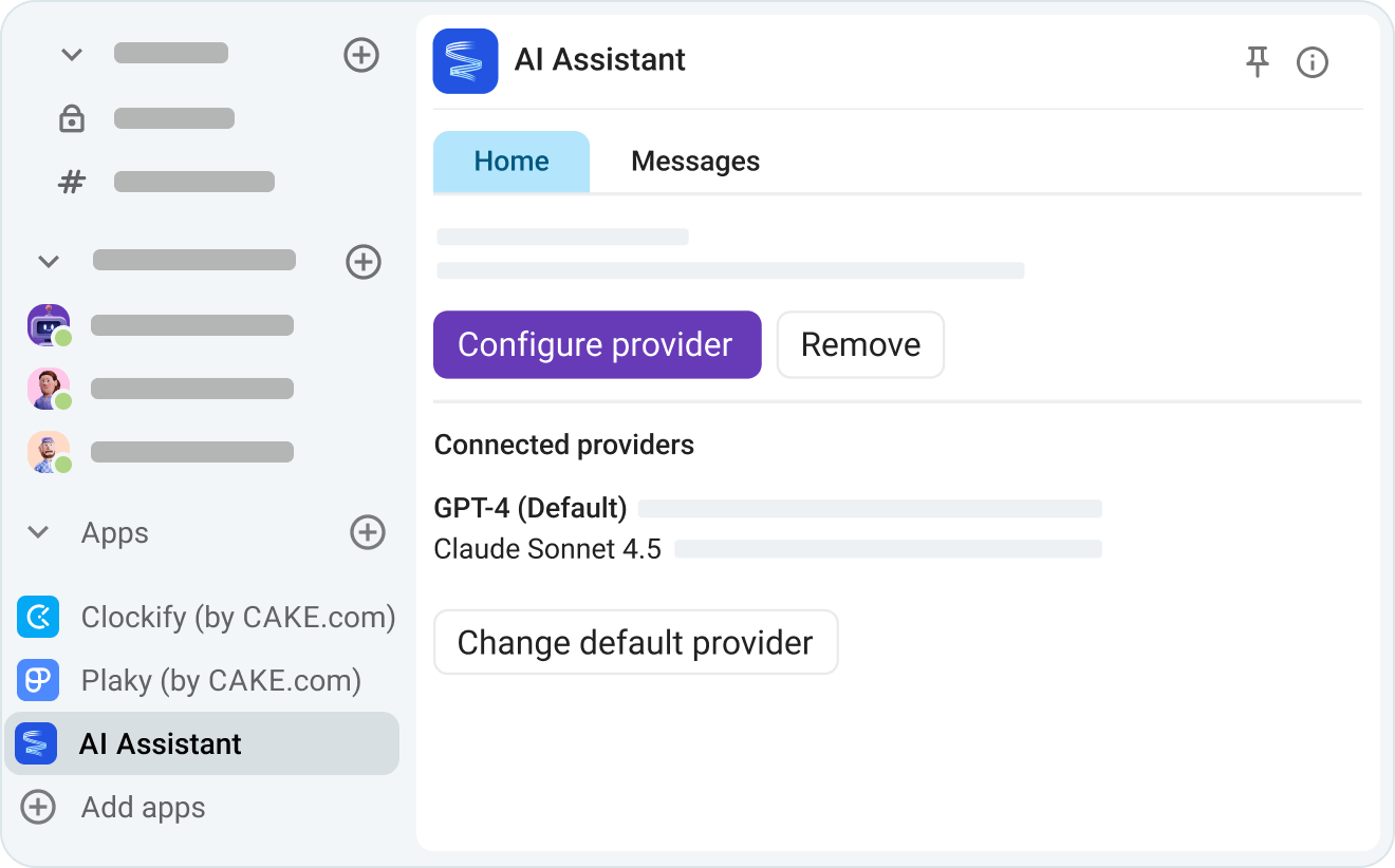 Choose your AI providers