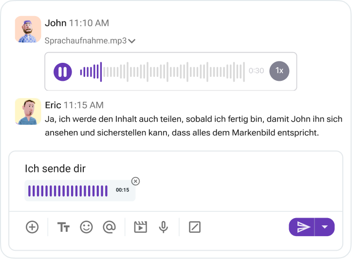 Sprachnachrichten senden