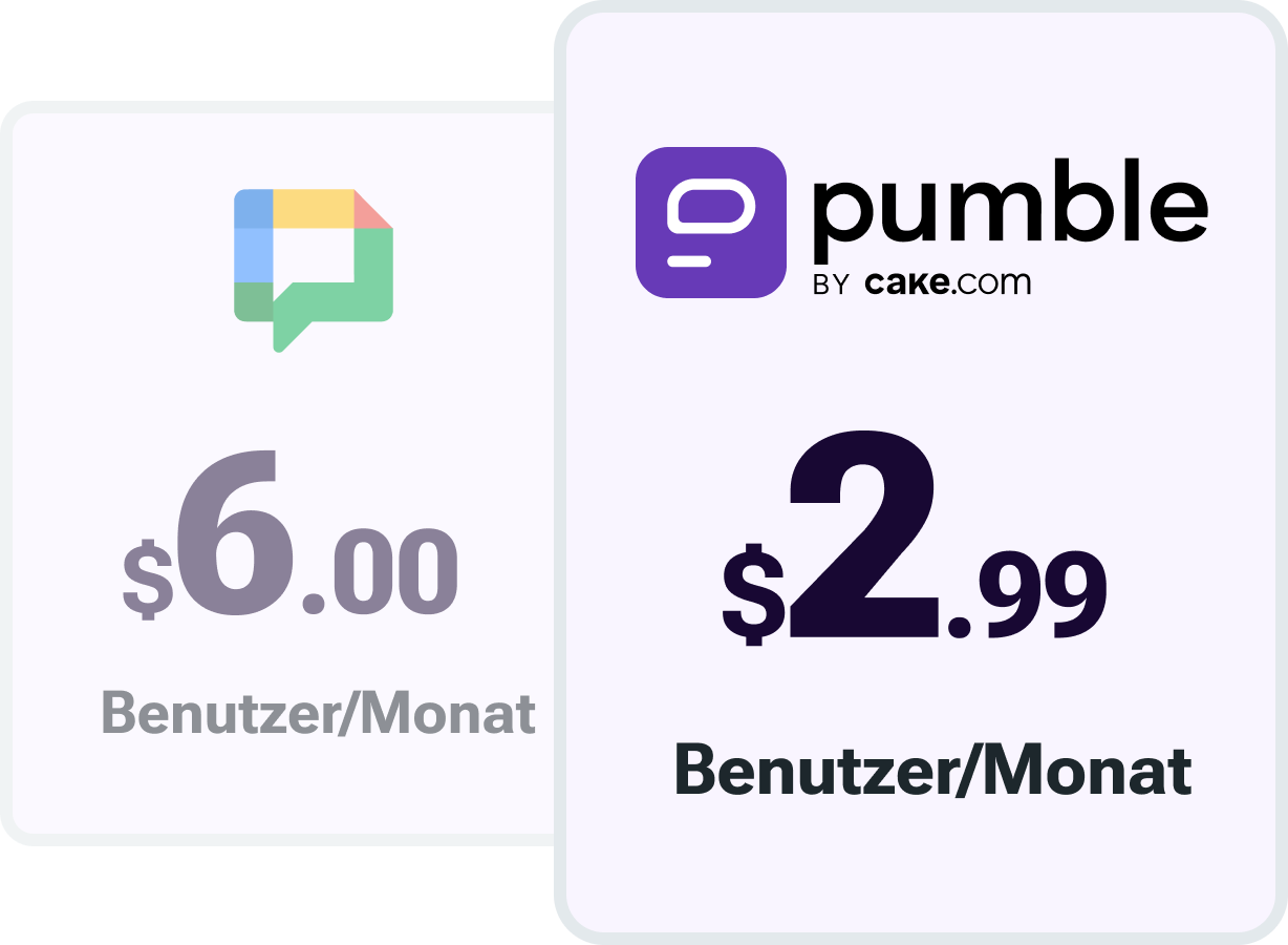 Google Chat vs Pumble price comparison