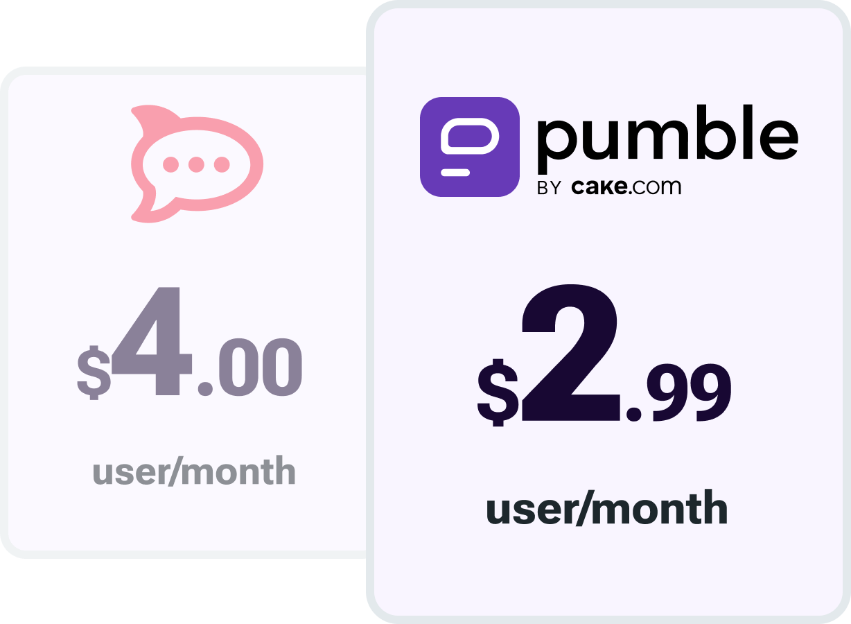 Rocket.Chat vs Pumble price comparison