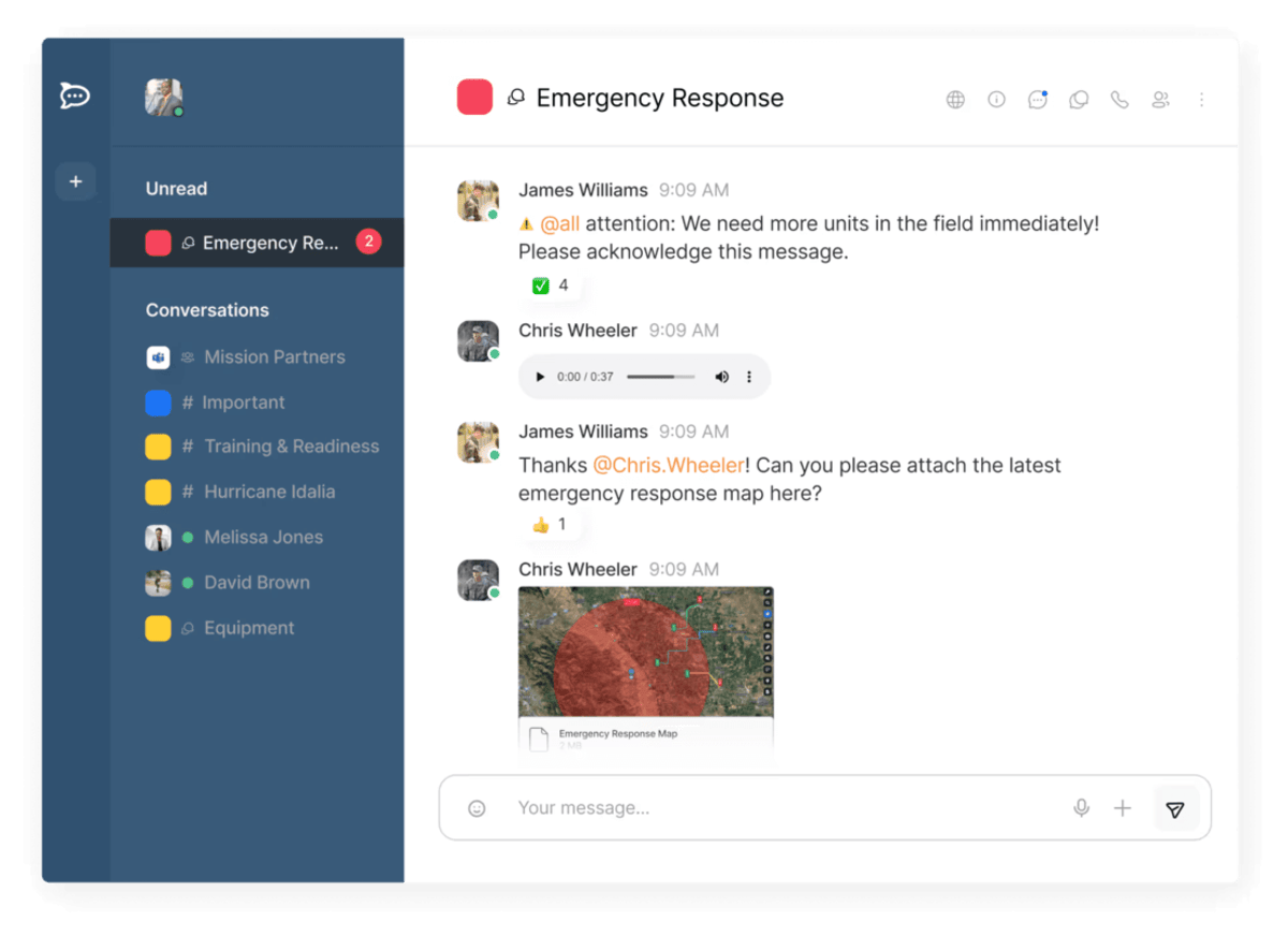Rocket.Chat’s interface