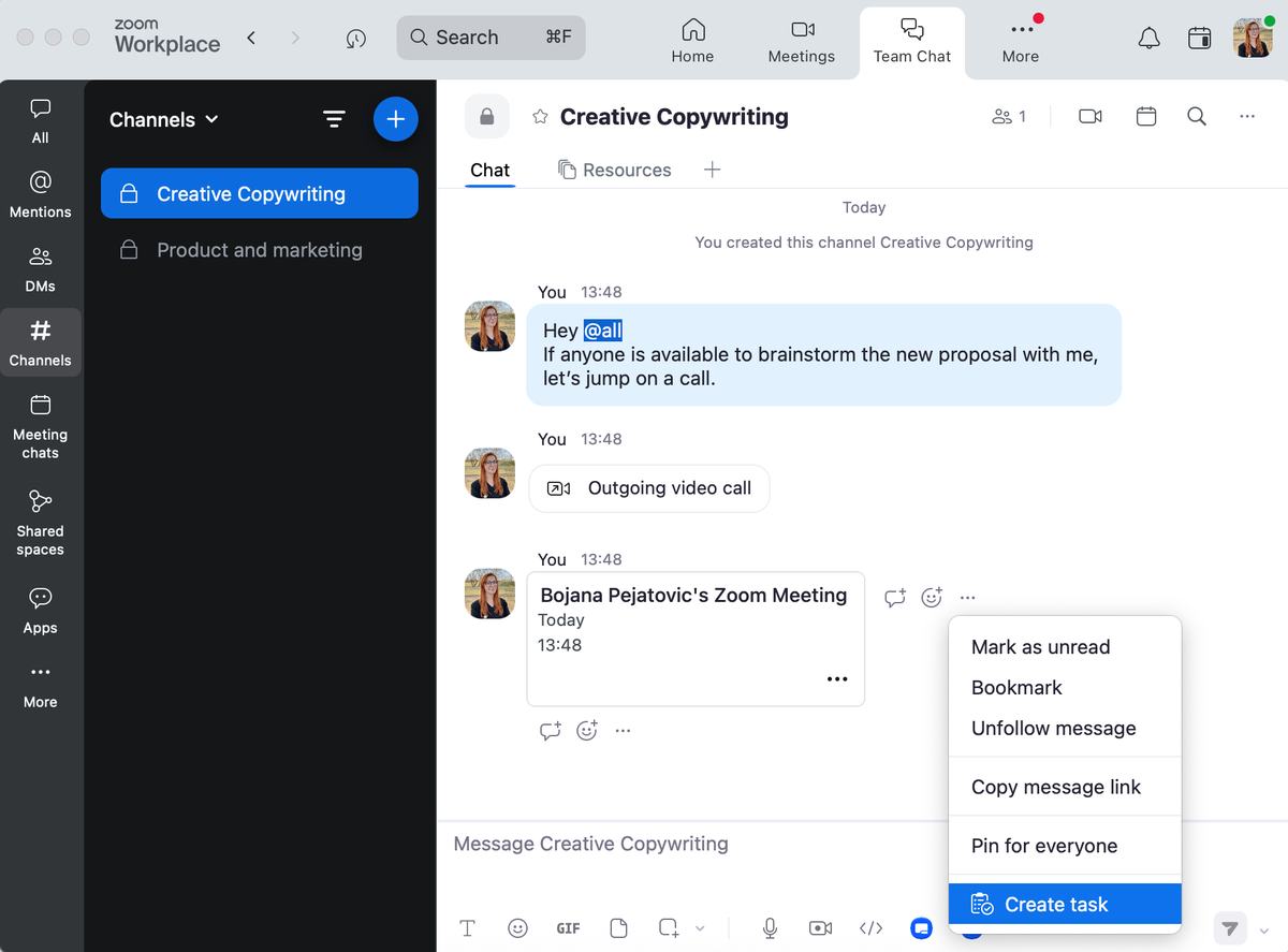 Zoom’s chat capabilities