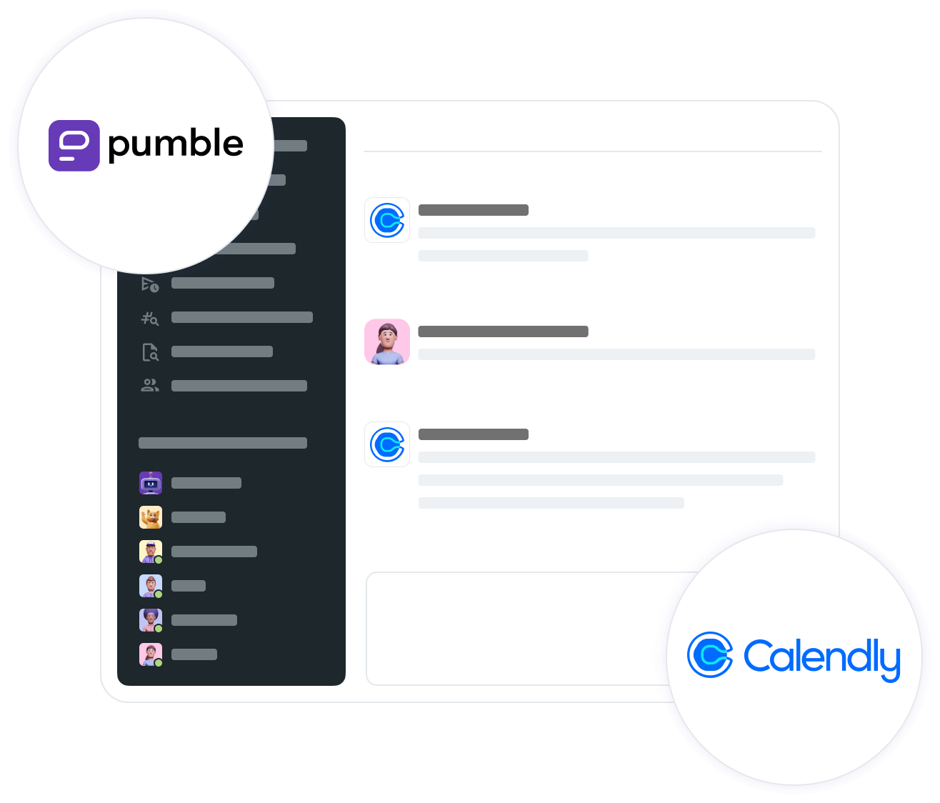 Calendly y Pumble