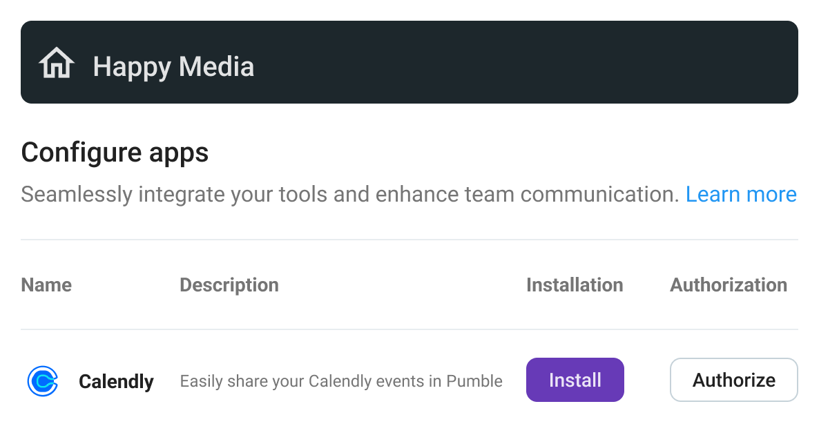 Calendly y Pumble