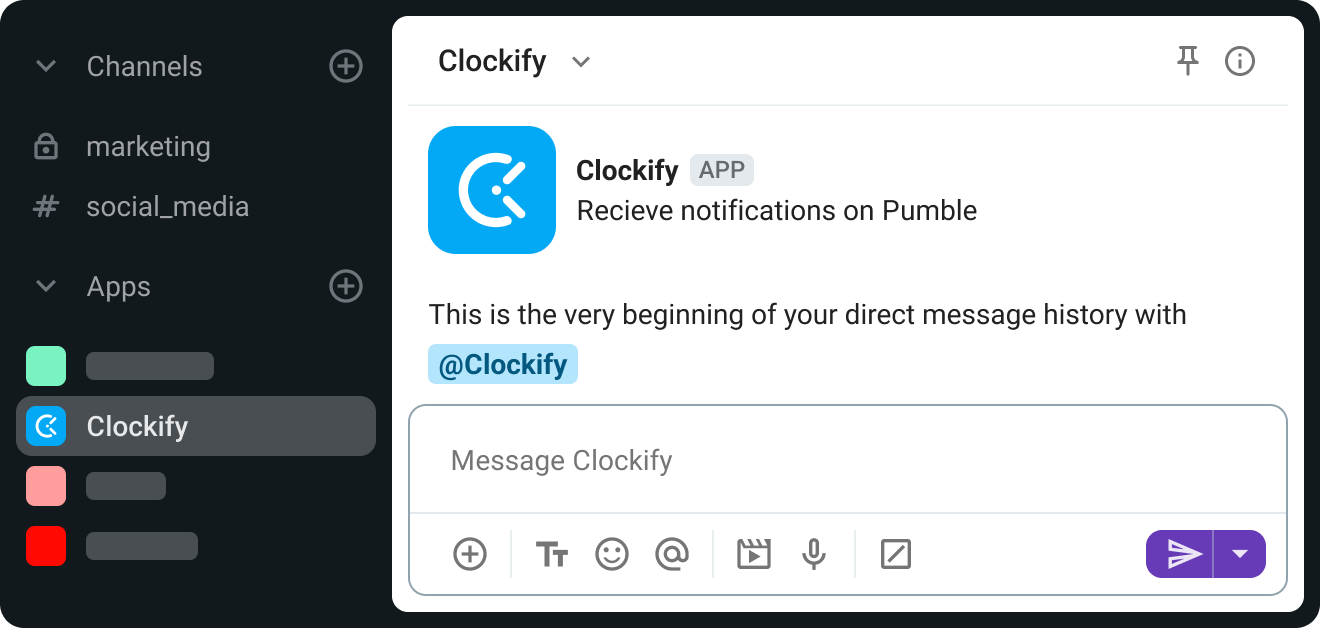 Clockify native app