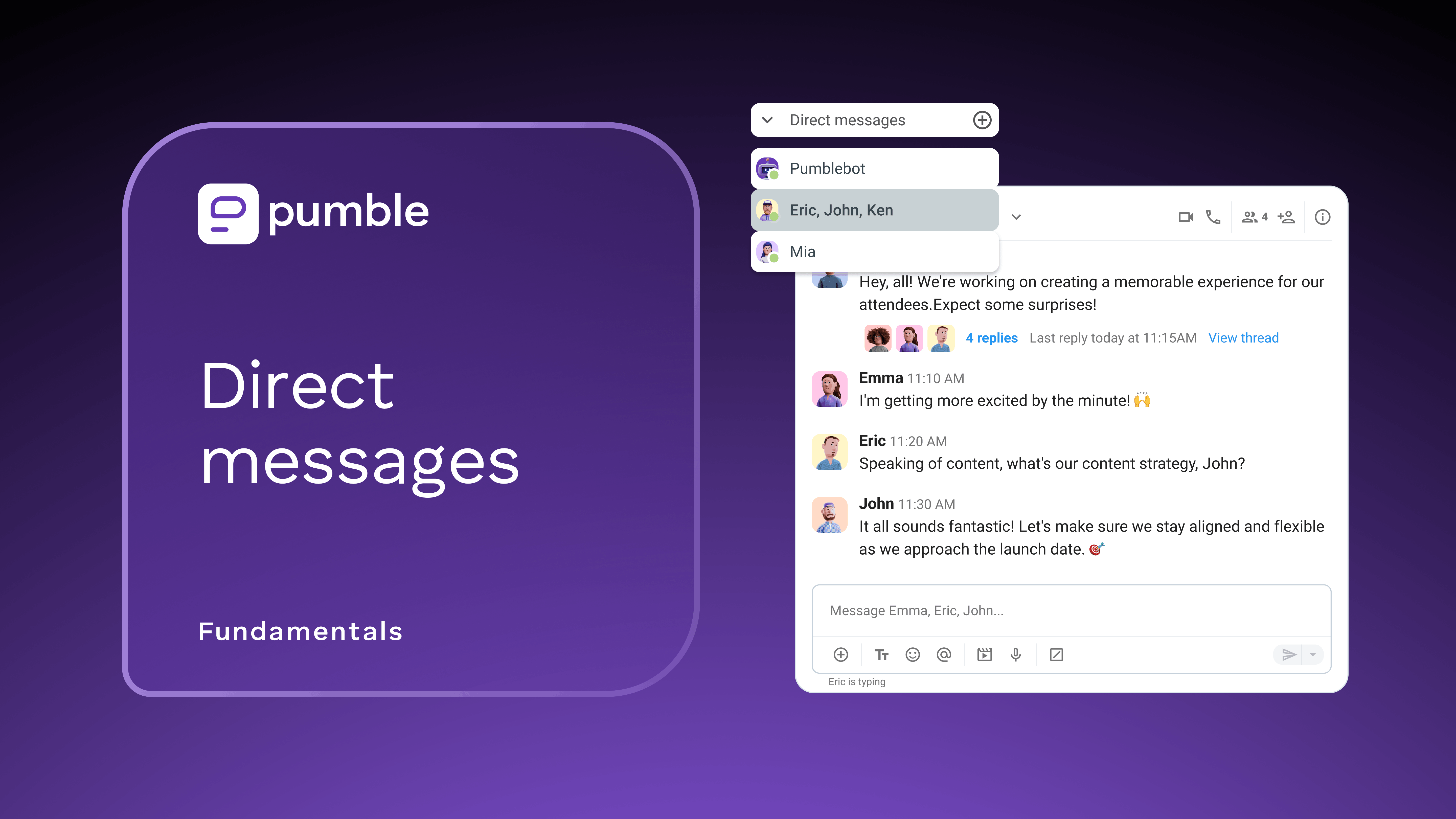 Direct Messages - Pumble™