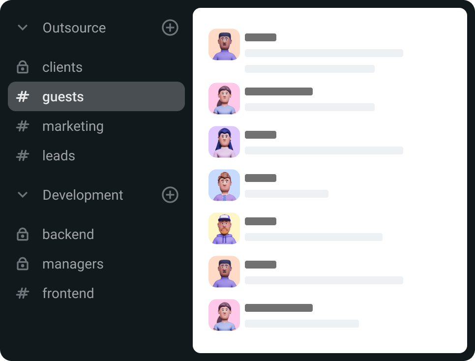 Use channels, no inbox