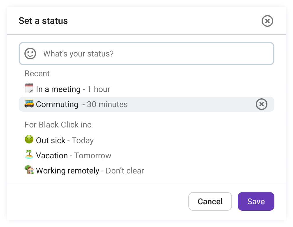 Set a status