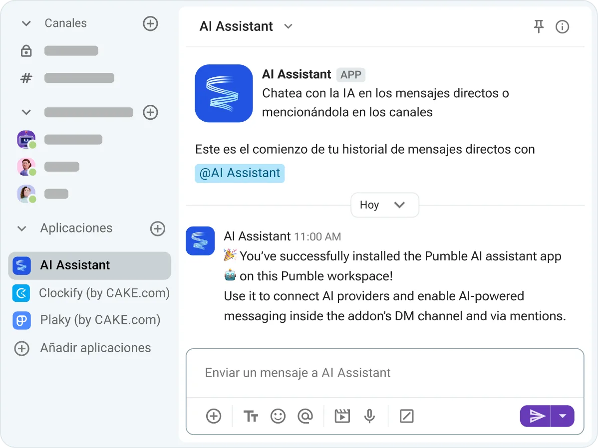 Instala la aplicación AI Assistant