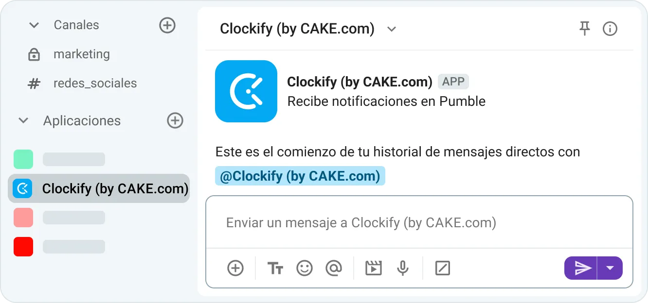 App nativa Clockify