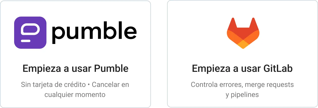 Crea cuentas de Pumble y GitLab