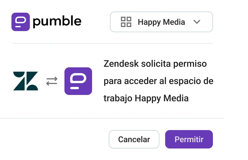 Autoriza la aplicación de Zendesk