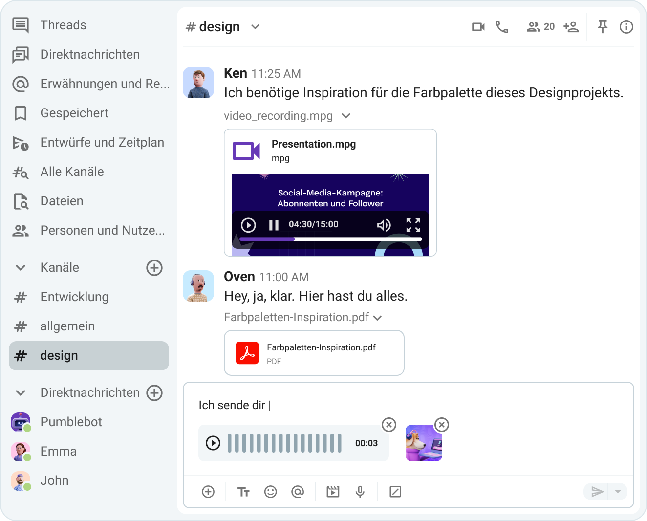 See all your messages in Pumble