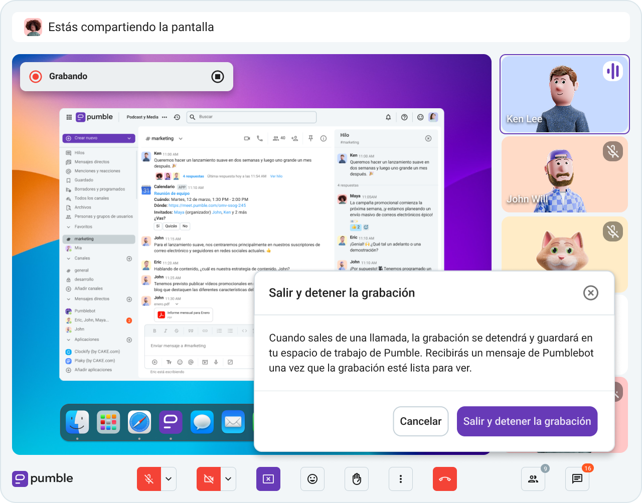 Graba tus reuniones de audio y vídeo