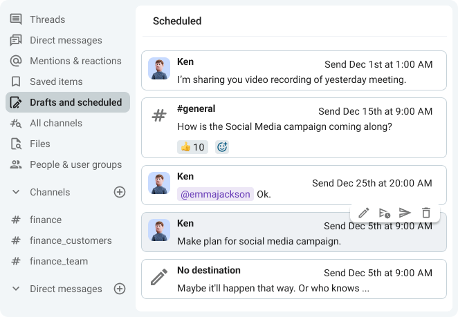 Schedule messages - Pumble™