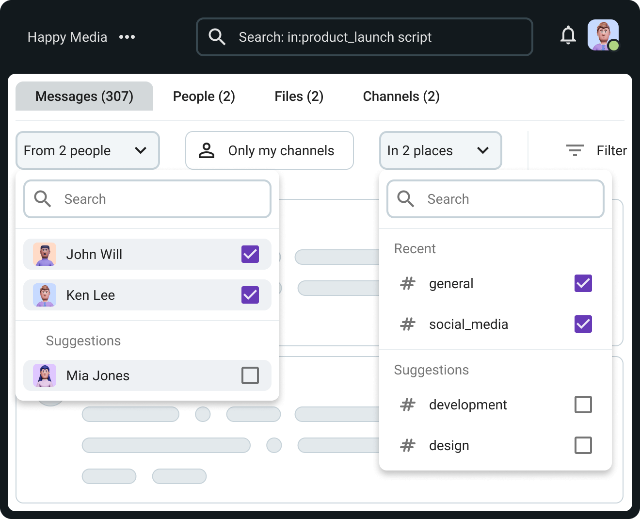 Narrow your search with filters