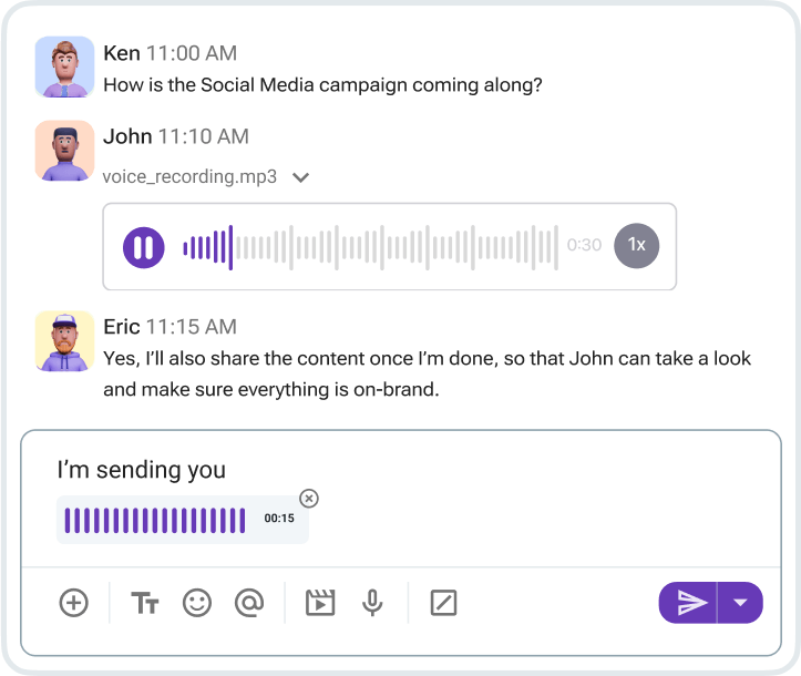 Record voice messages