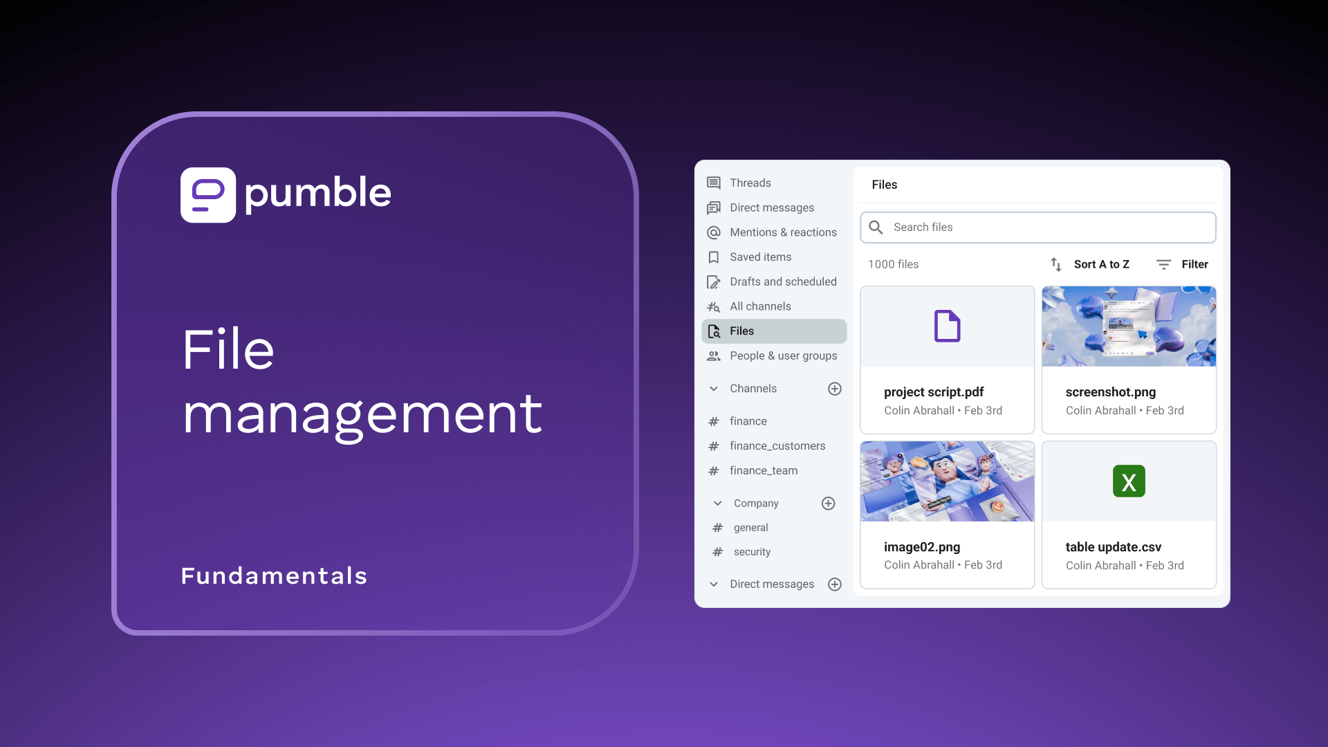 File and Document sharing - Pumble™