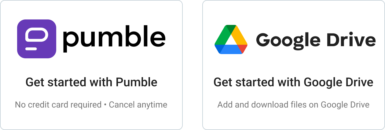 Create Pumble and Google accounts