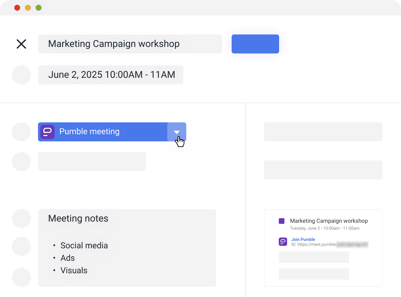 Schedule a meeting in Google Calendar