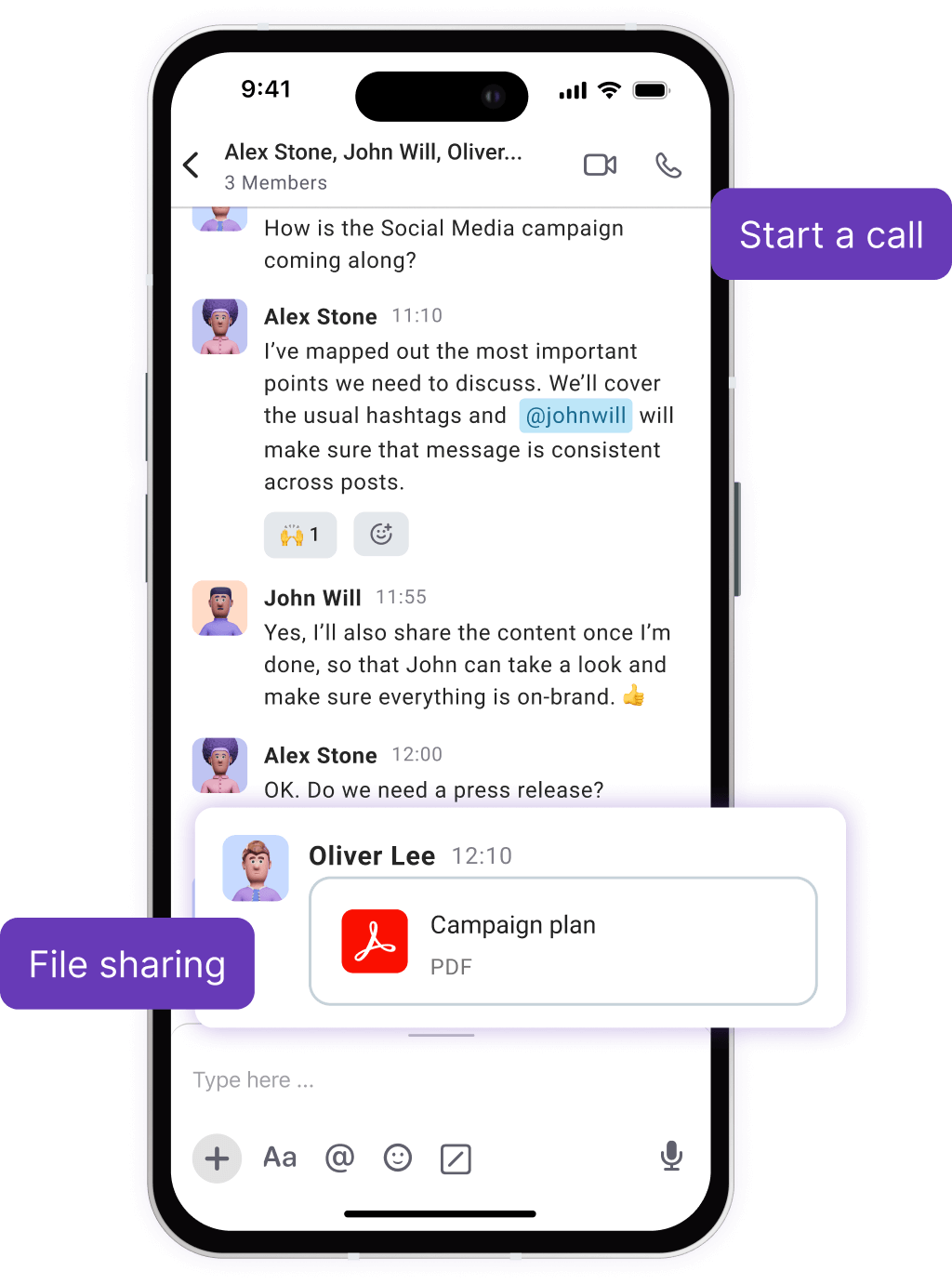 Android messaging app