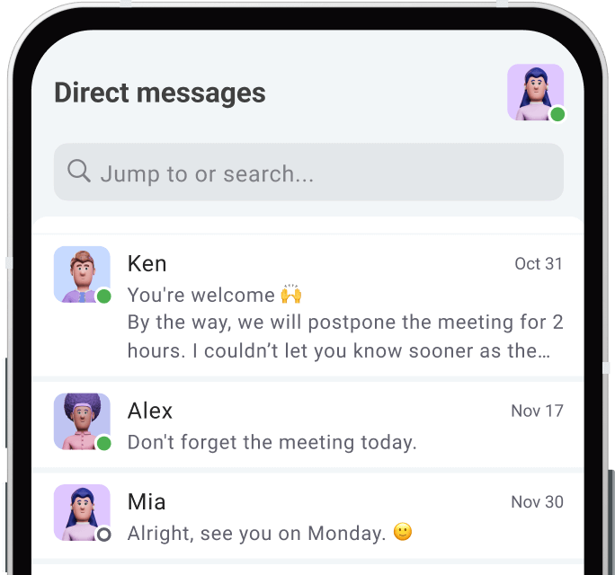 Start chatting with your team