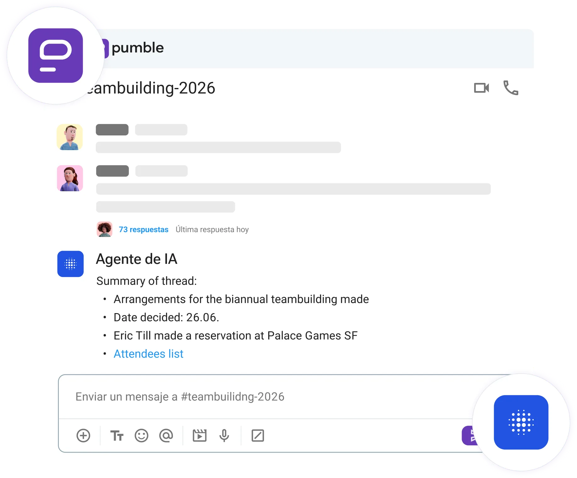 Cómo un agente de IA funciona en Pumble